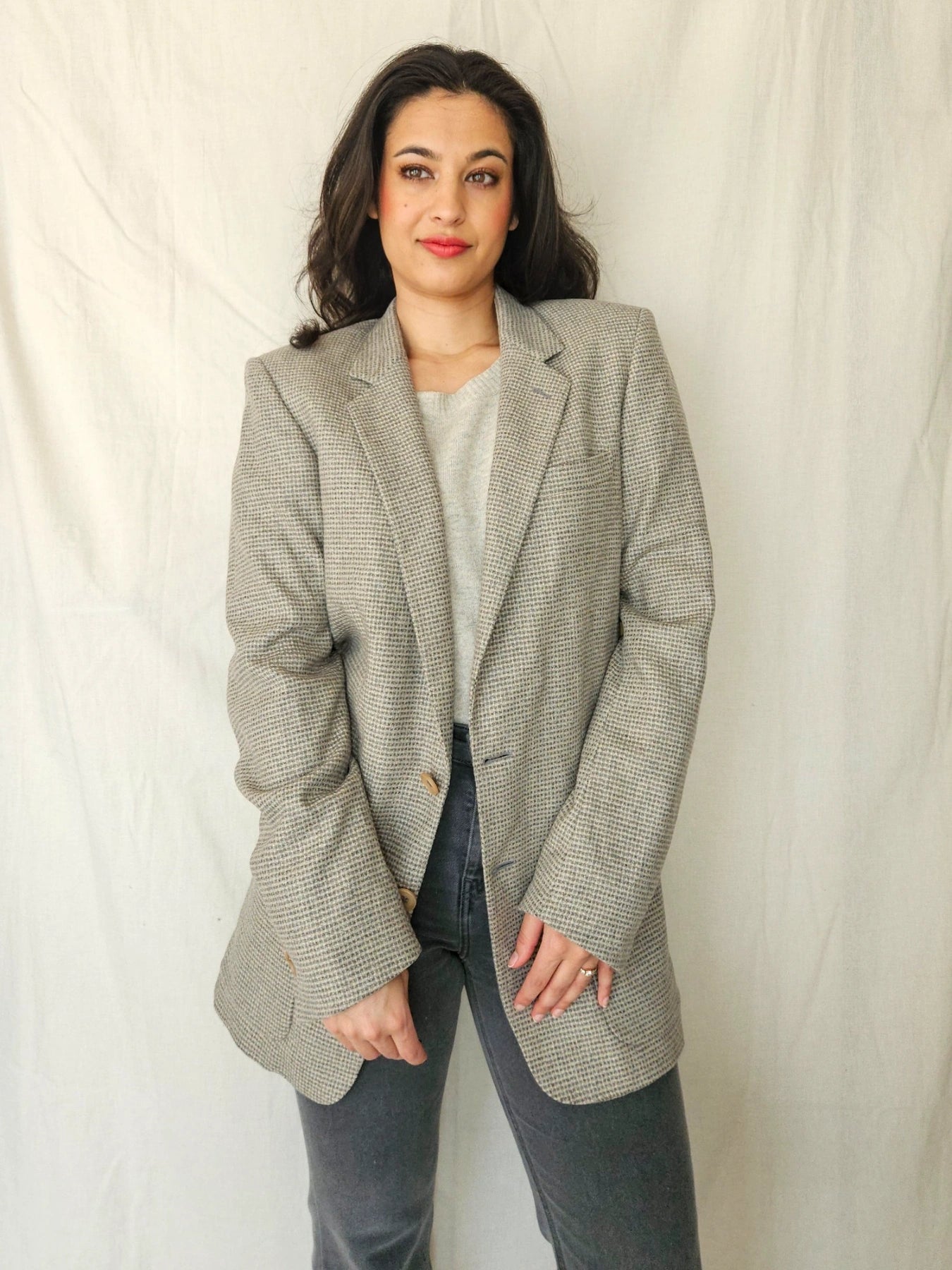 Helena - geruite blazer, wol | M
