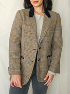 Dine - geruite blazer, wol | M