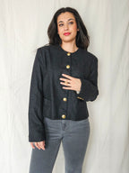 Calla - cropped jasje, wol | L