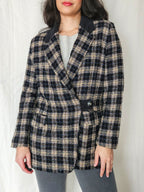 Bo- grof-gebreide blazer | M