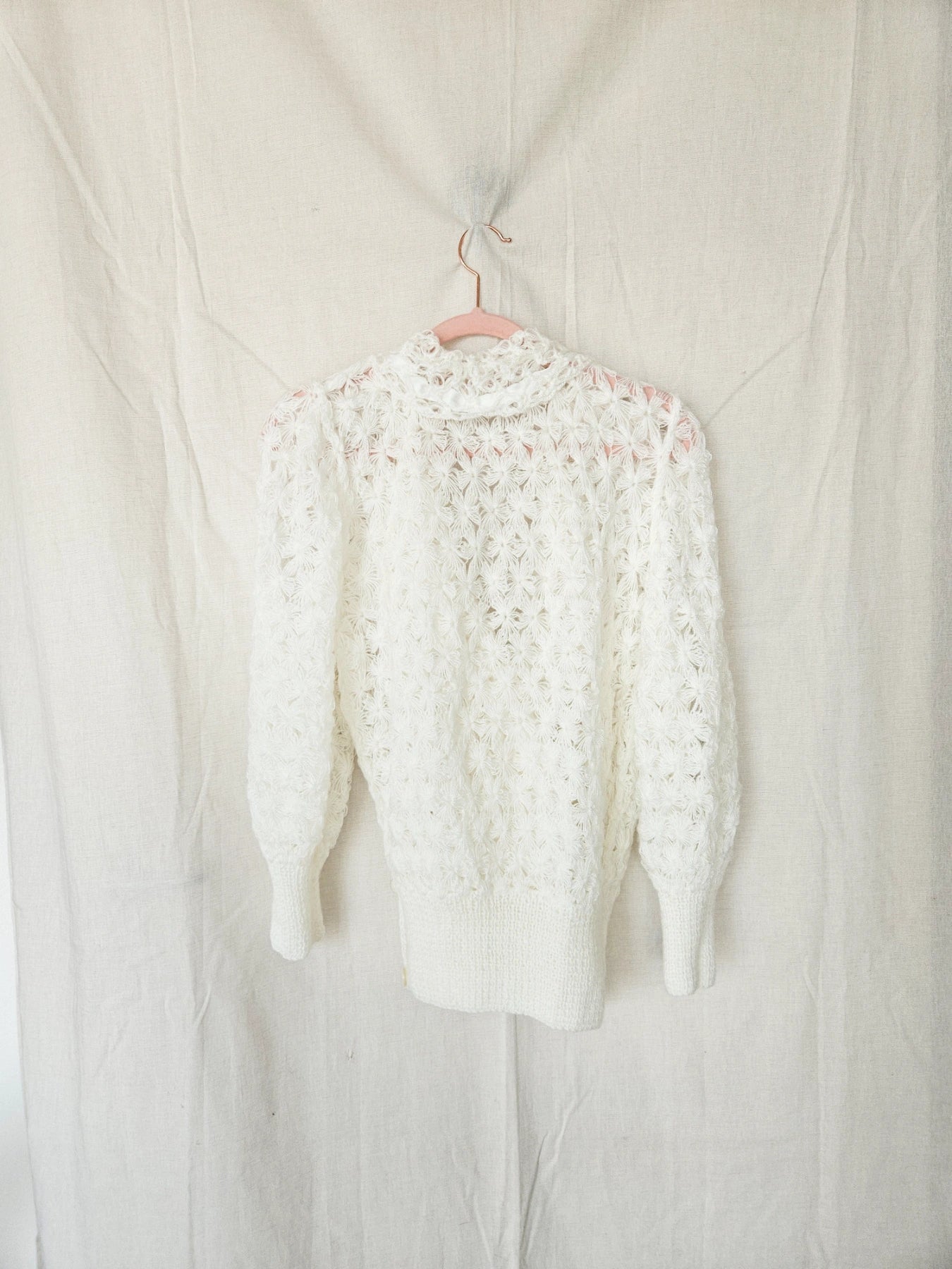 Nina - gehaakt vintage vest, wolmix | L