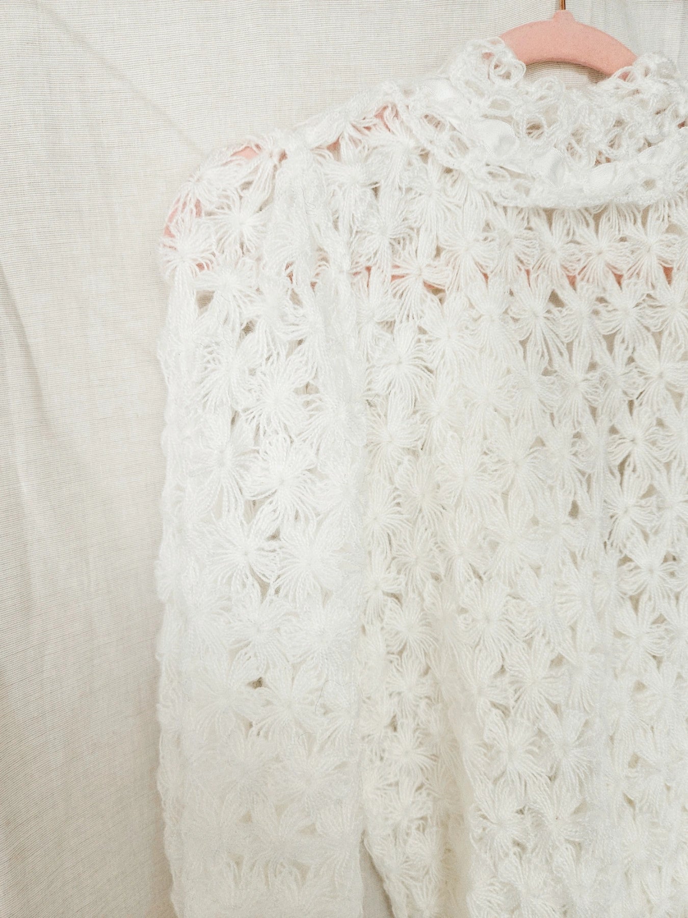 Nina - gehaakt vintage vest, wolmix | L