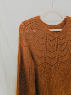 Thea - grof-gebreide vintage trui, wolmix | L
