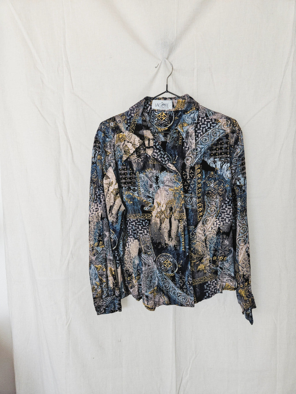 Astra - vintage blouse met goud | M