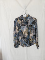 Astra - vintage blouse met goud | M