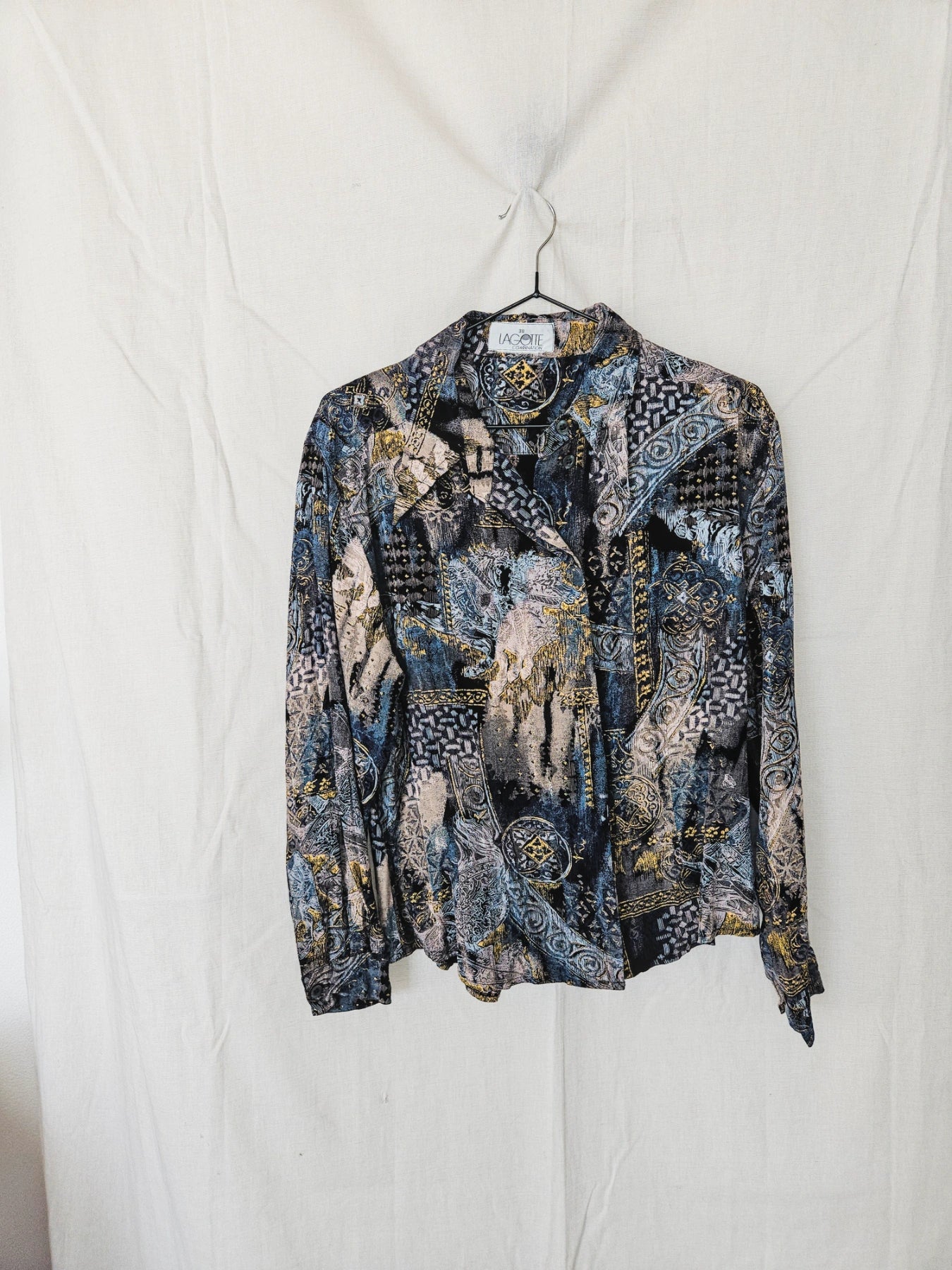 Astra - vintage blouse met goud | M