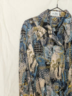 Astra - vintage blouse met goud | M