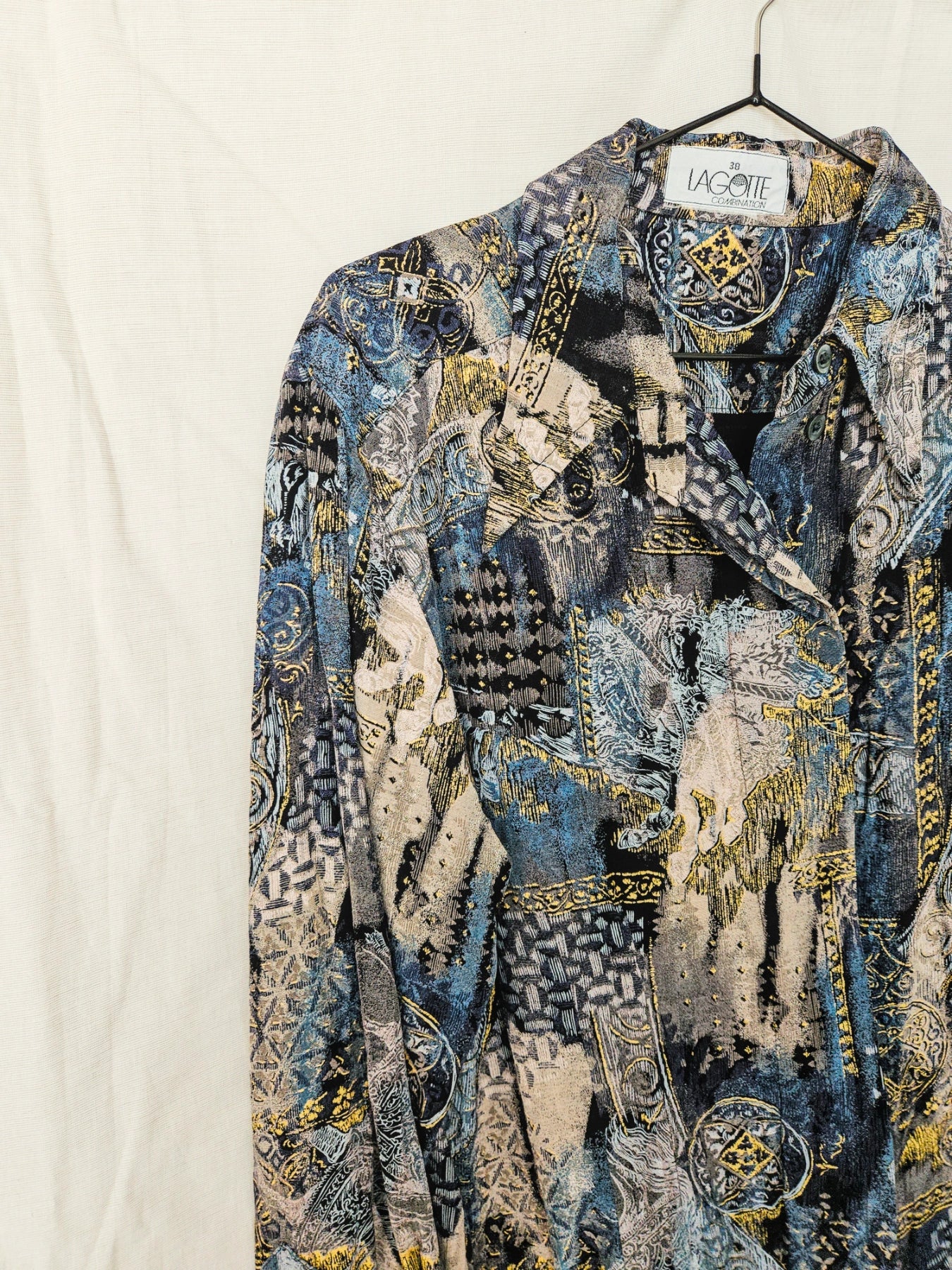Astra - vintage blouse met goud | M