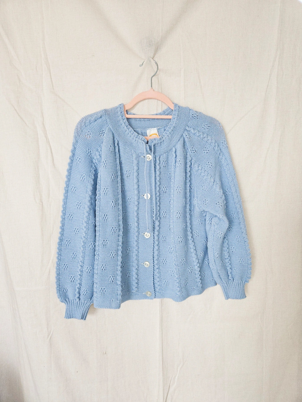 Aveline - gebreid vintage vest, wolmix | M