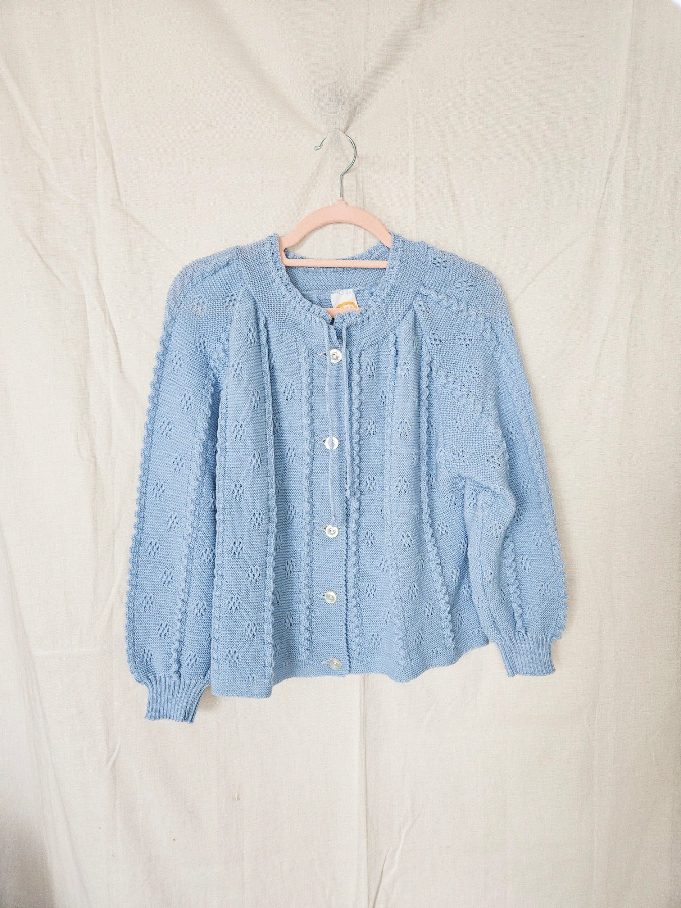 Aveline - gebreid vintage vest, wolmix | M