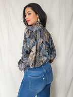 Astra - vintage blouse met goud | M