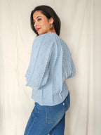 Aveline - gebreid vintage vest, wolmix | M