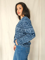 Marit - gebreid vintage vest, wolmix | M