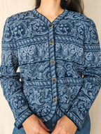 Marit - gebreid vintage vest, wolmix | M