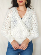Nina - gehaakt vintage vest, wolmix | L