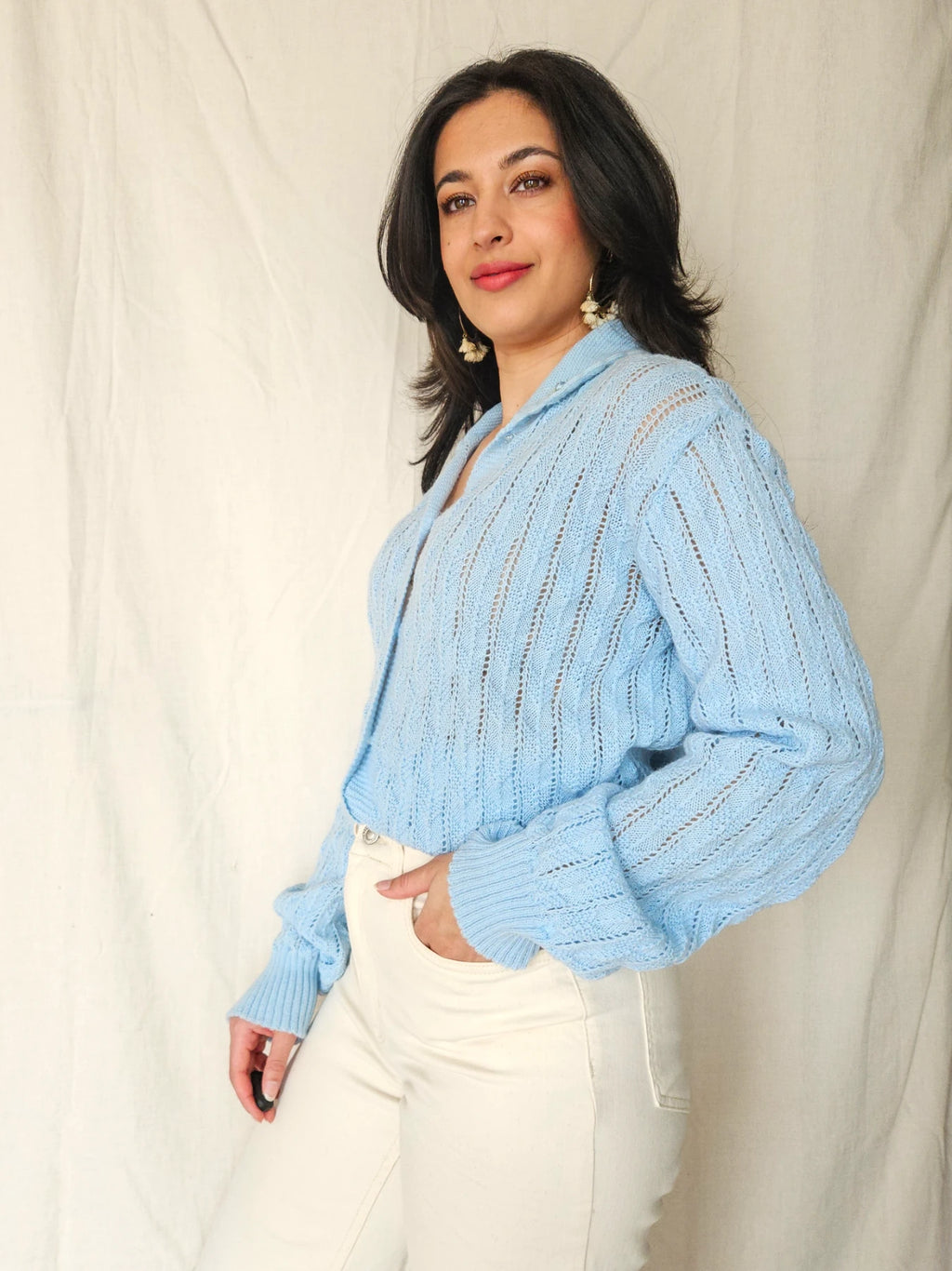 Xanthe - romantisch gehaakt vintage vest | XXL