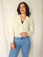 Freya - romantisch gebreid vintage vest | S