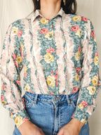 Lucia - romantische vintage blouse, viscose | S