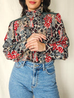 Jordan - vintage blouse with collar | XL