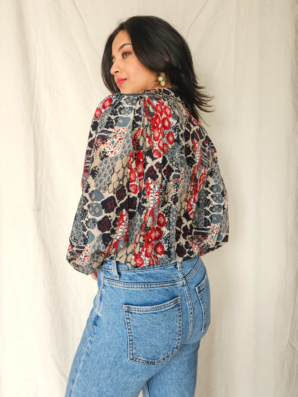 Jordan - vintage blouse with collar | XL