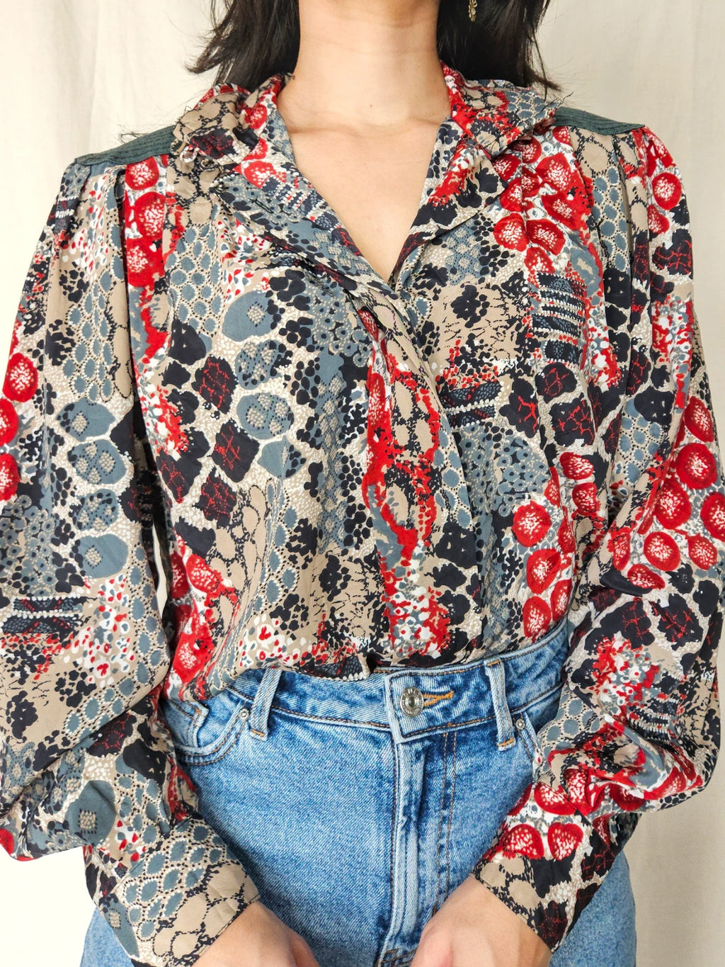 Jordan - vintage blouse with collar | XL