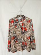 Alia - vintage blouse met rozen | L