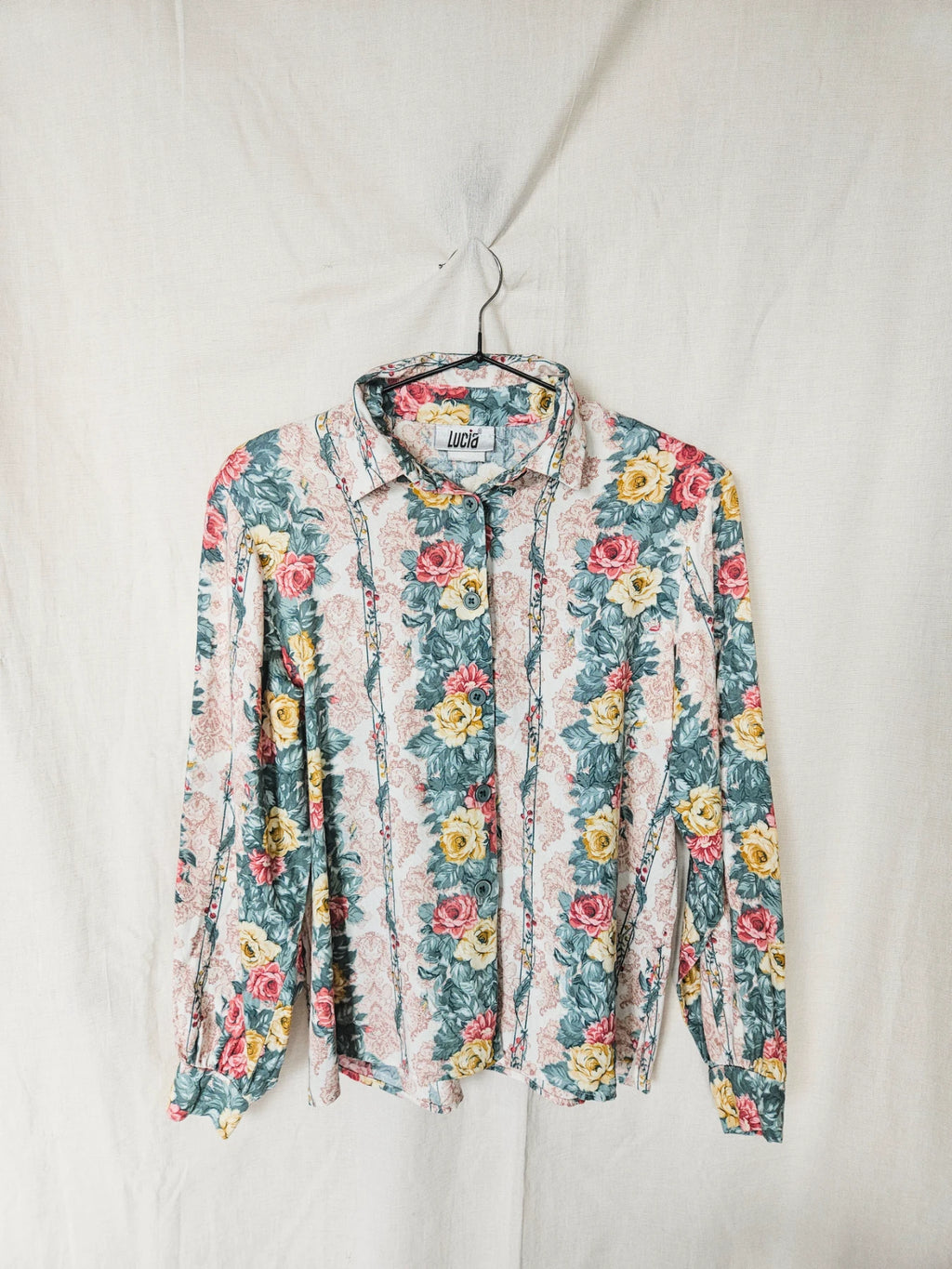 Lucia - romantische vintage blouse, viscose | S