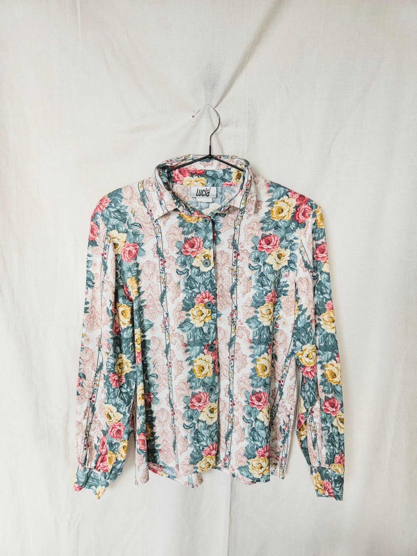 Lucia - romantische vintage blouse, viscose | S