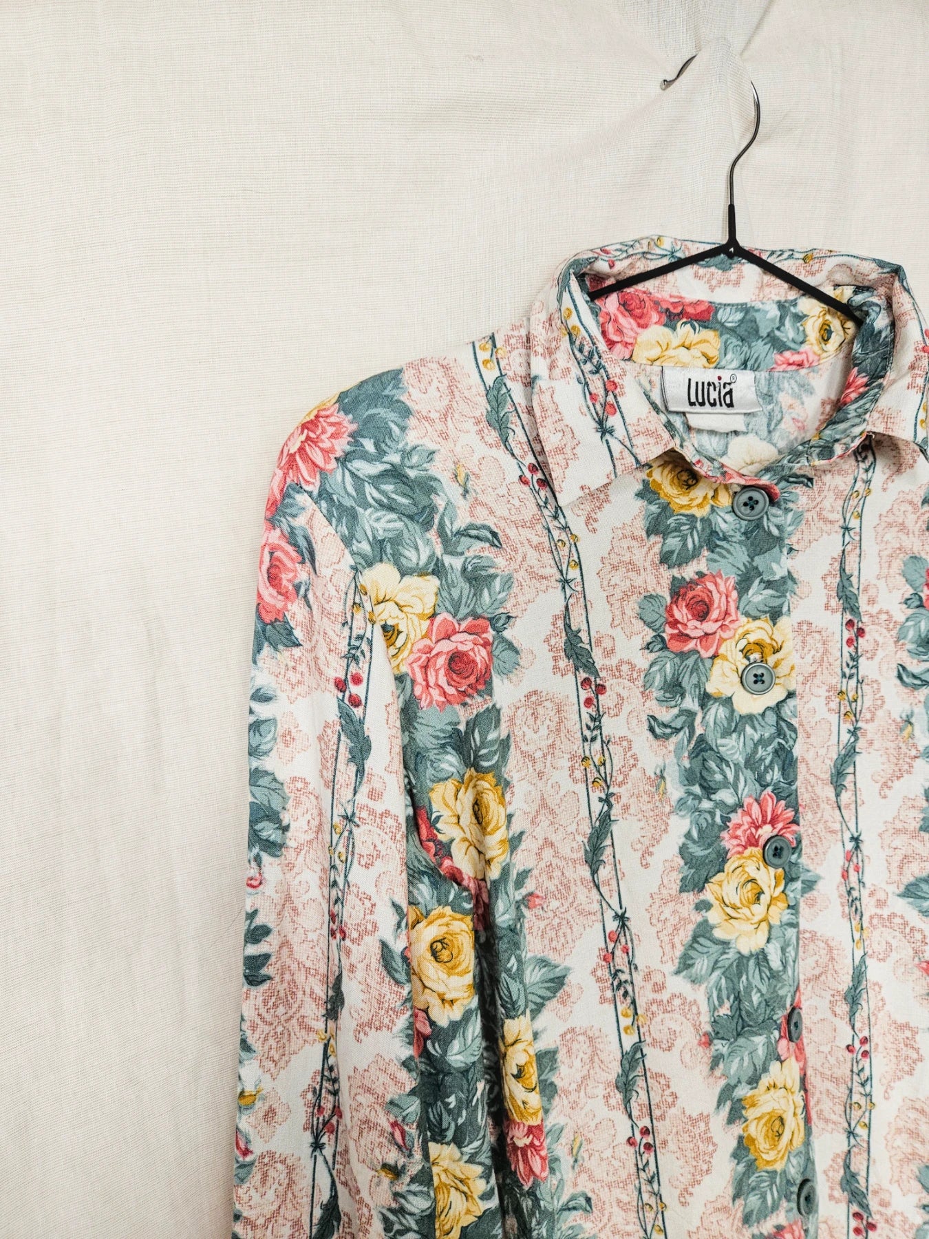 Lucia - romantische vintage blouse, viscose | S