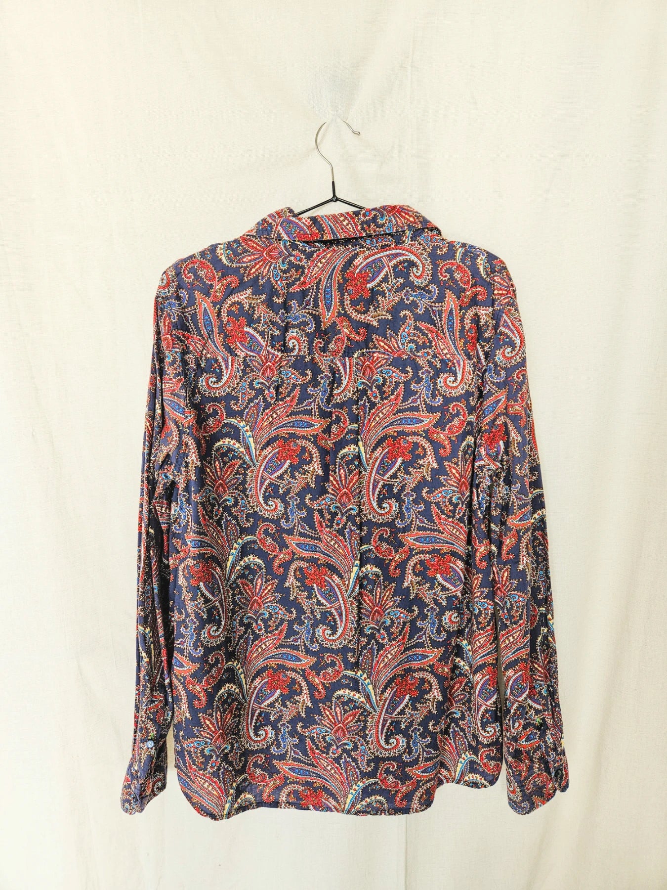 Tommy - donkerblauw vintage overhemd, katoen | XL