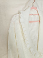 Annie - romantisch gebreid vintage vest | XXL