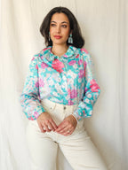 Flora - vintage blouse met bloemenprint | L