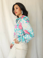 Flora - vintage blouse met bloemenprint | L