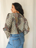 Mina - vintage blouse met bijzondere prints | M