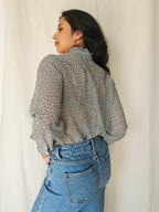 Rosa - vintage blouse western stijl | XS/S