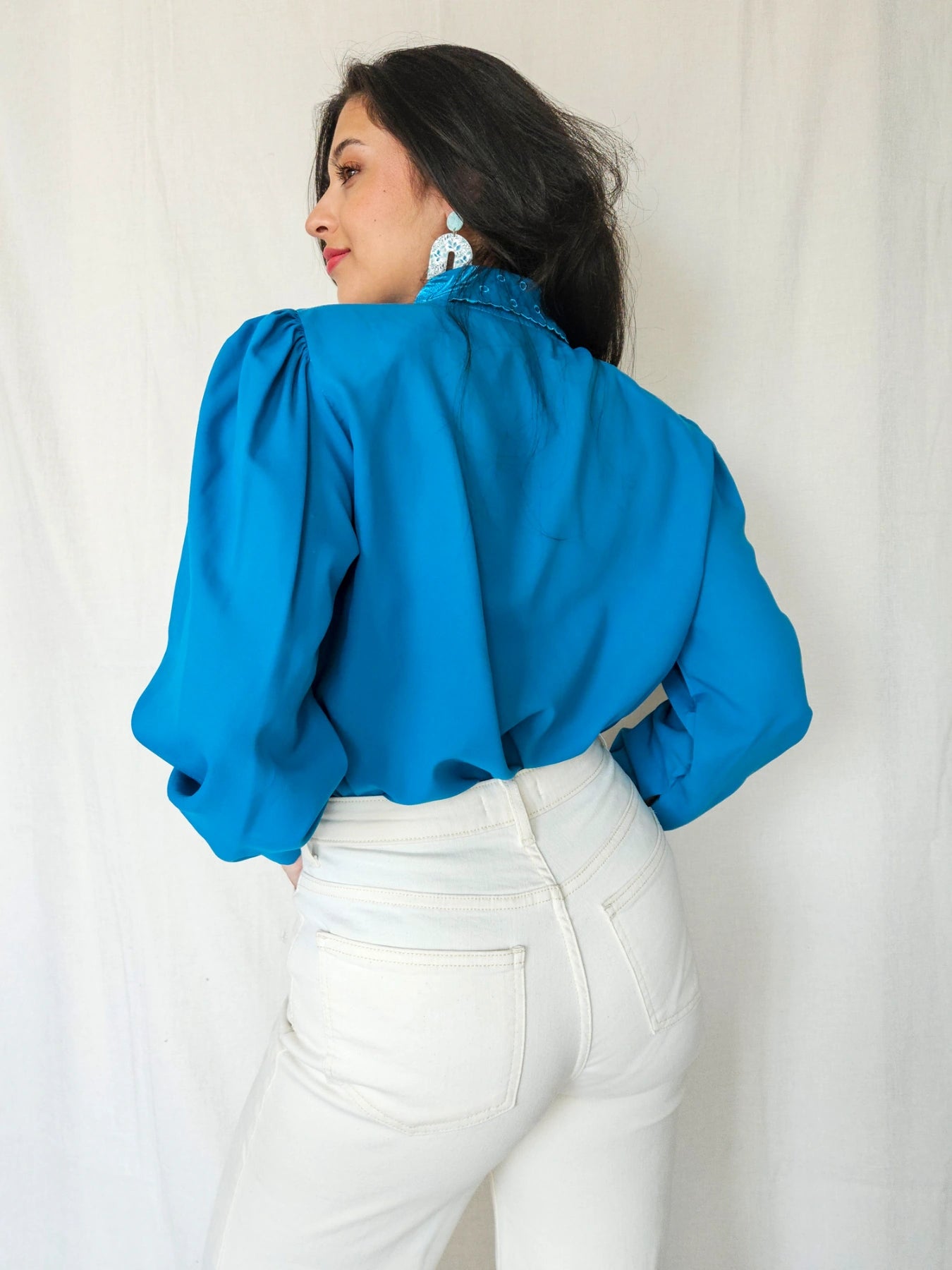 Sanna - vintage blouse met geborduurde details | M