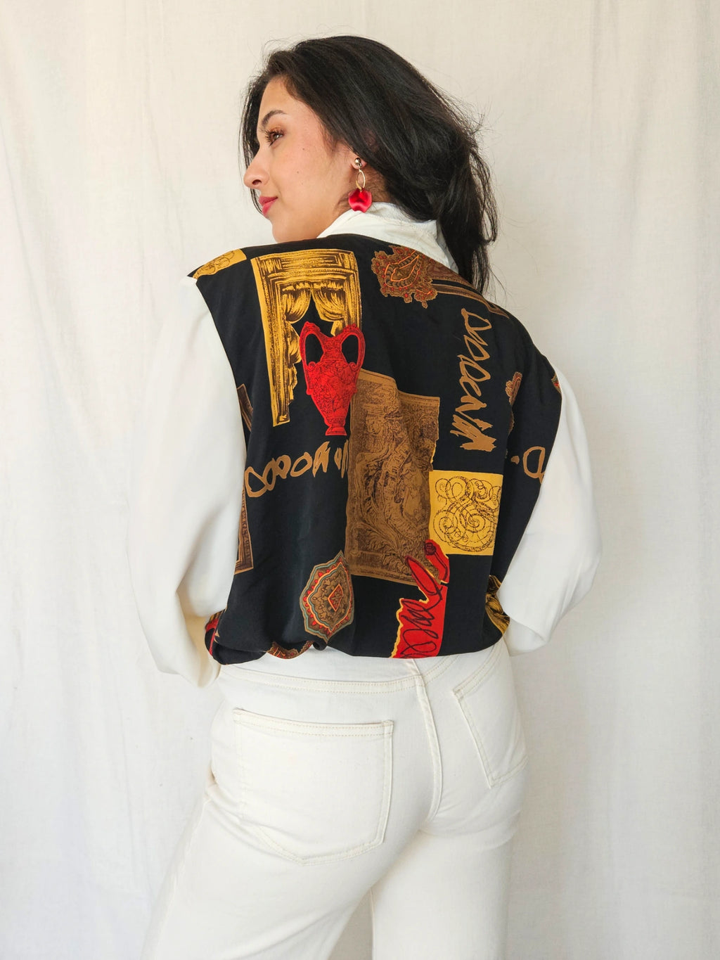 Nynke - vintage blouse met gilet | XXL