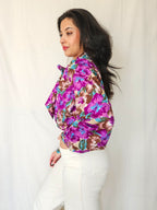 Simone - vintage blouse met bloemenprint | S