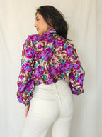 Simone - vintage blouse met bloemenprint | S