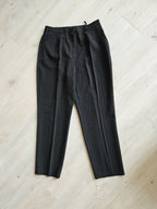 Ingrid - zwarte vintage pantalon met witte strepen | XL