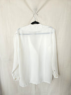 June - witte vintage blouse met kraag | XXL