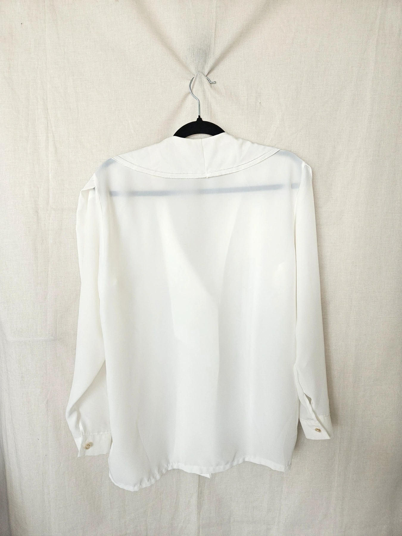 June - witte vintage blouse met kraag | XXL
