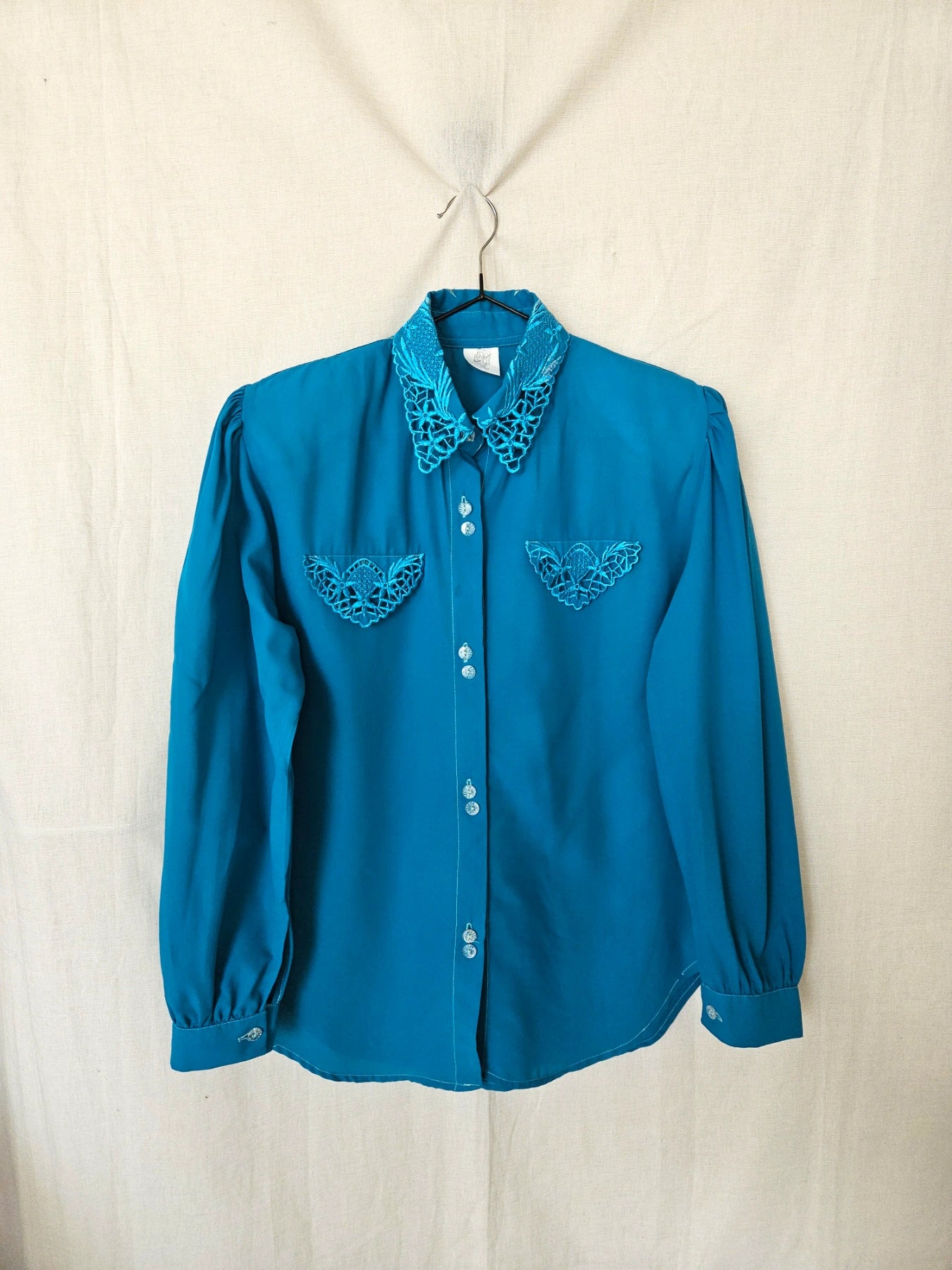 Sanna - vintage blouse met geborduurde details | M
