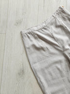 Mette - lichtgrijze vintage pantalon, linnenmix | S