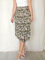 Eleni - vintage plooirok met bloemenprint | L