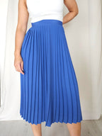 Aster - blauwe plooirok | XL