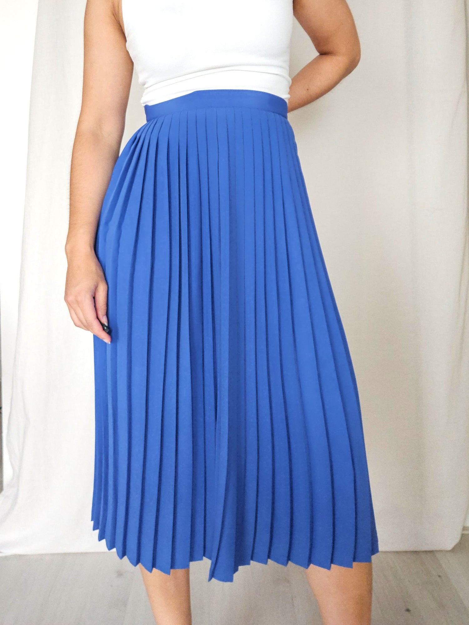 Aster - blauwe plooirok | XL