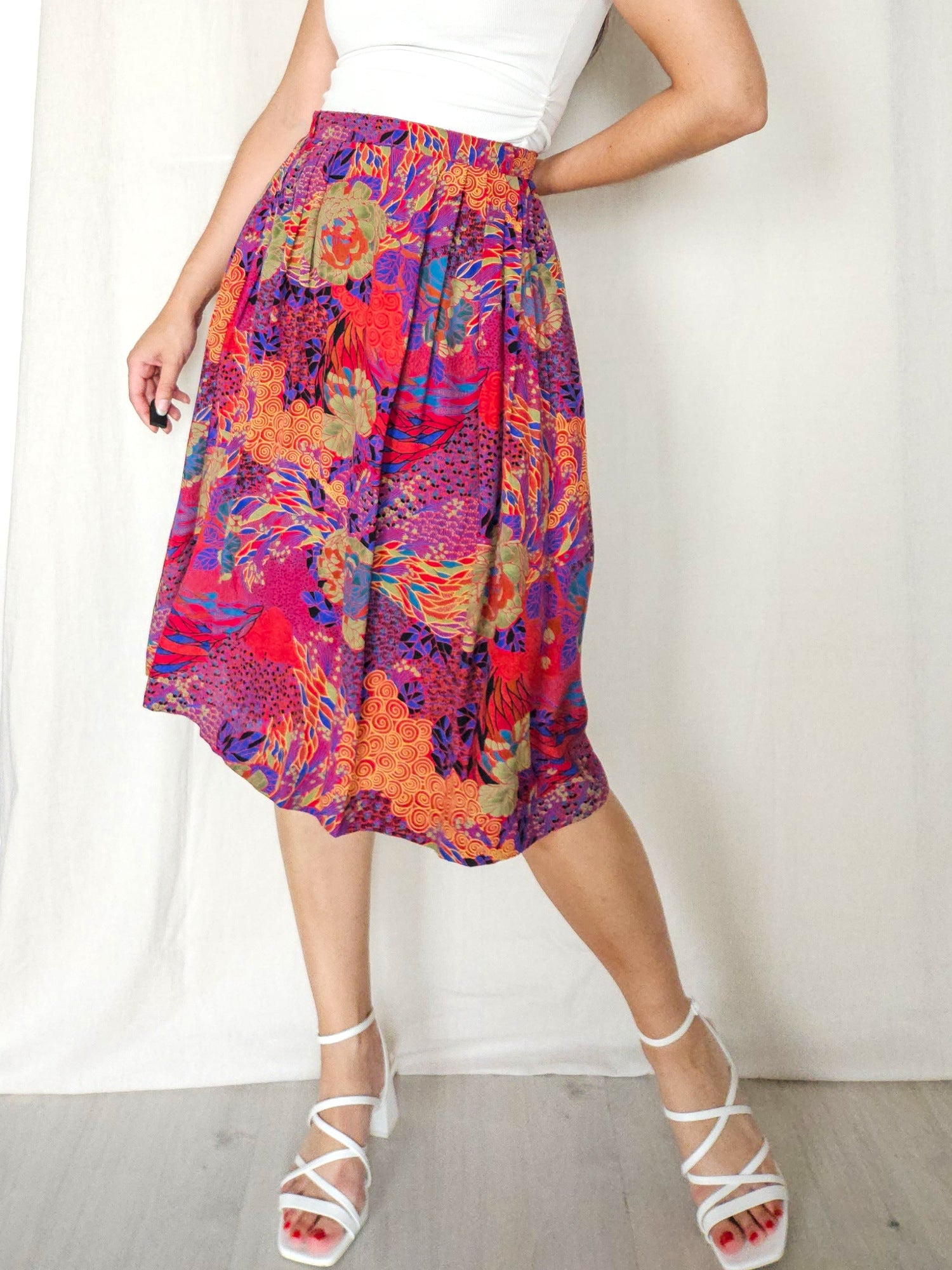 Isolde - kleurrijke vintage rok | L