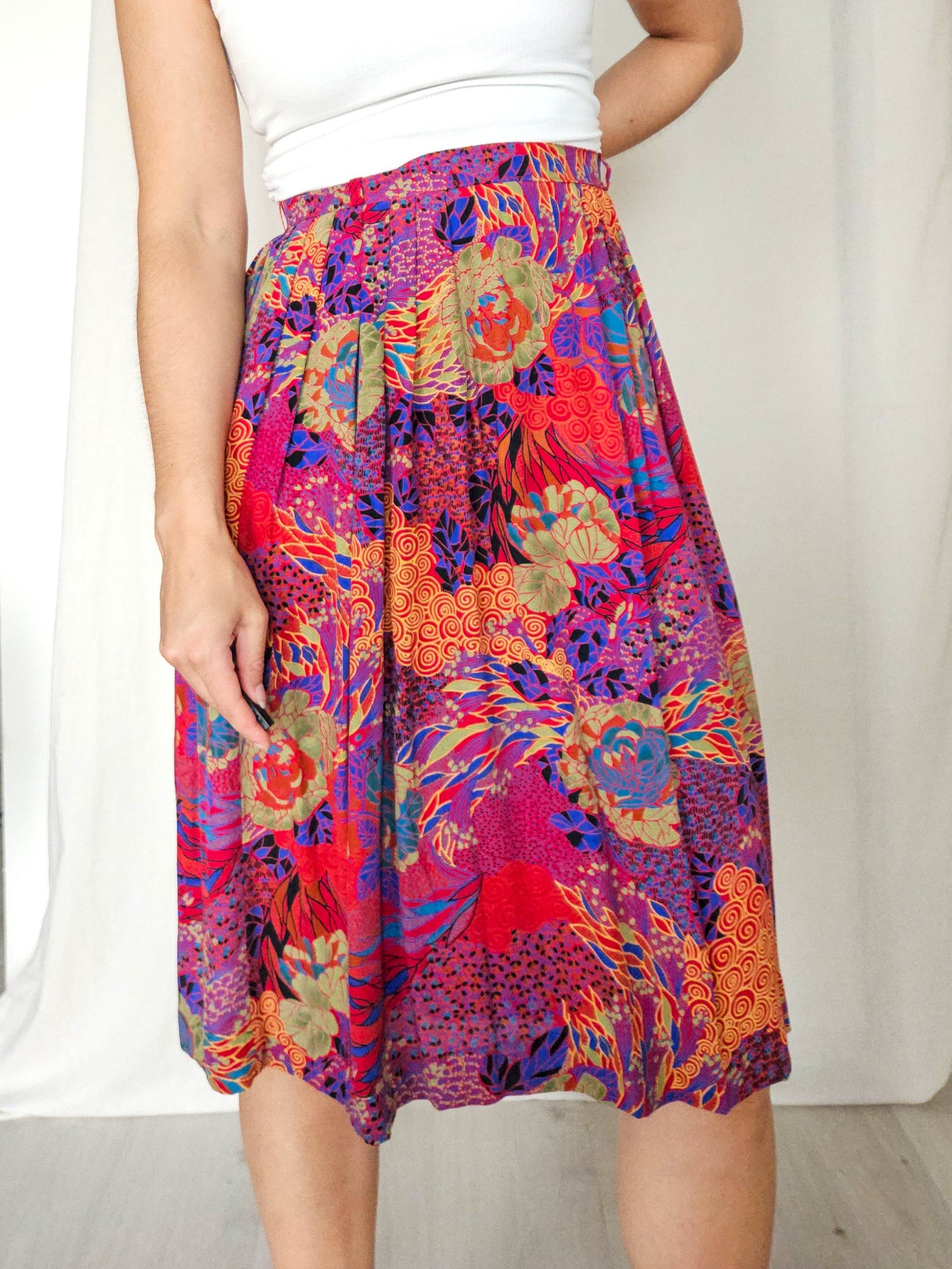 Isolde - kleurrijke vintage rok | L