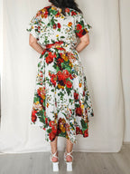 Fiora - vintage jurk met bloemenprint, katoen | 3XL